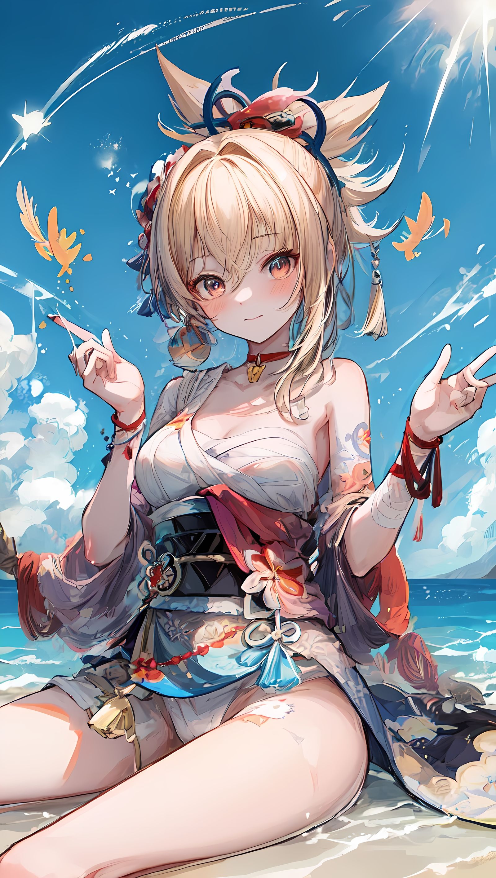 宵宫,哎嘿嘿插画图片壁纸 宵宫,哎嘿嘿插画图片壁纸