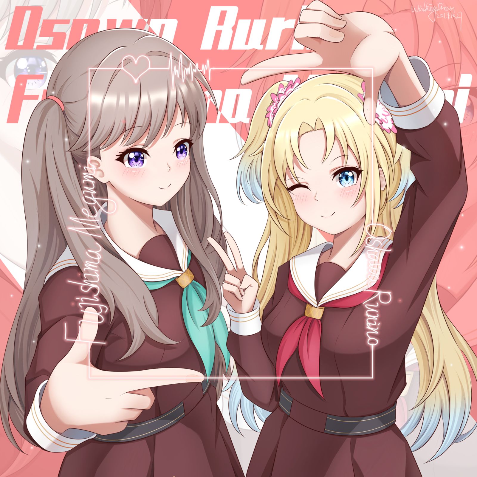 藤岛慈 大泽瑠璃奈插画图片壁纸 藤岛慈 大泽瑠璃奈插画图片壁纸