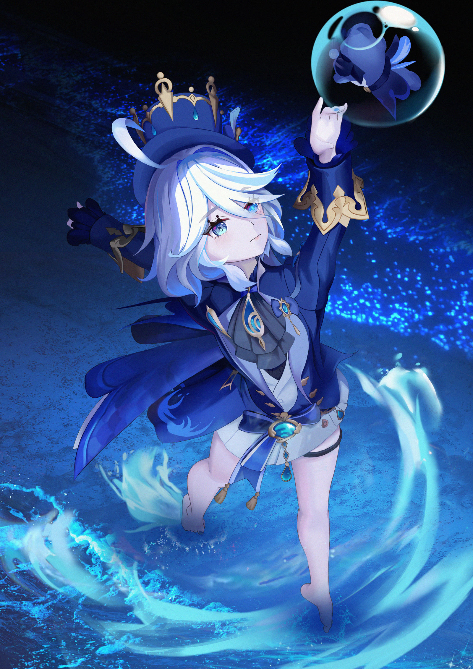 芙宁娜·水上芭蕾插画图片壁纸 芙宁娜·水上芭蕾插画图片壁纸