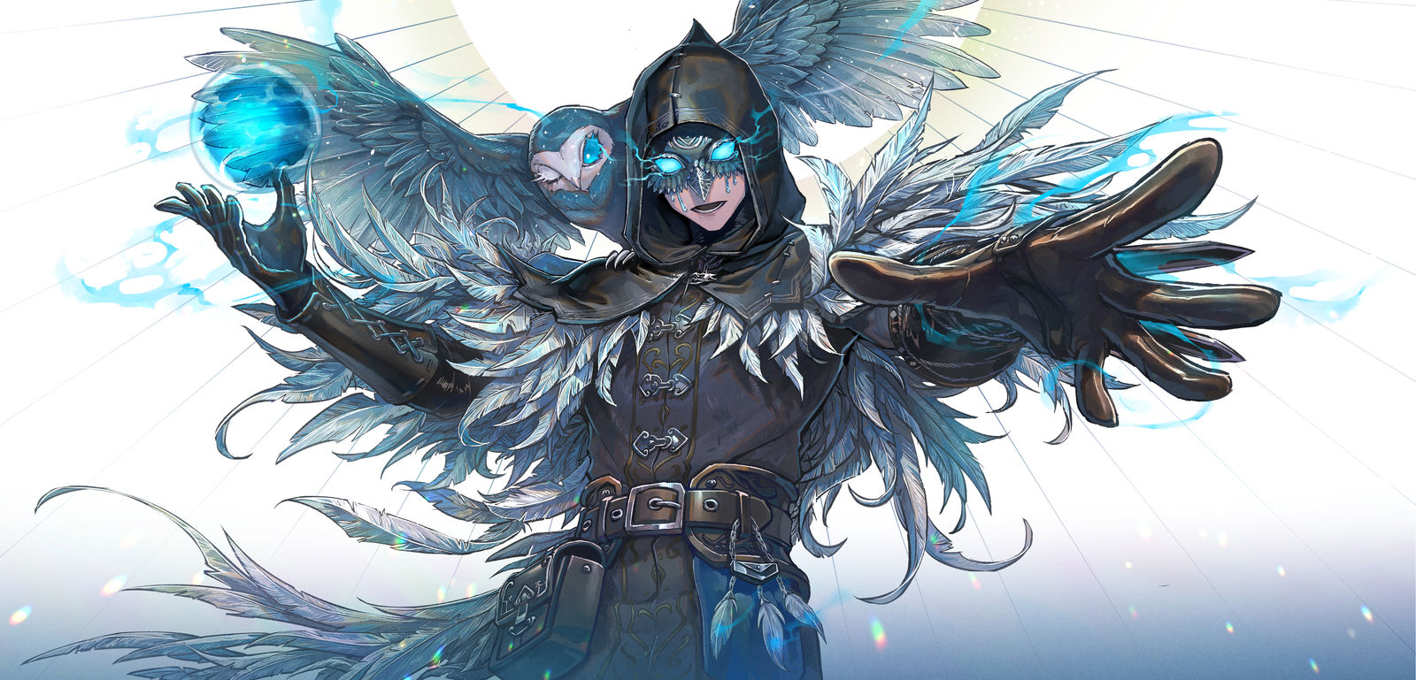 夜行梟插画图片壁纸