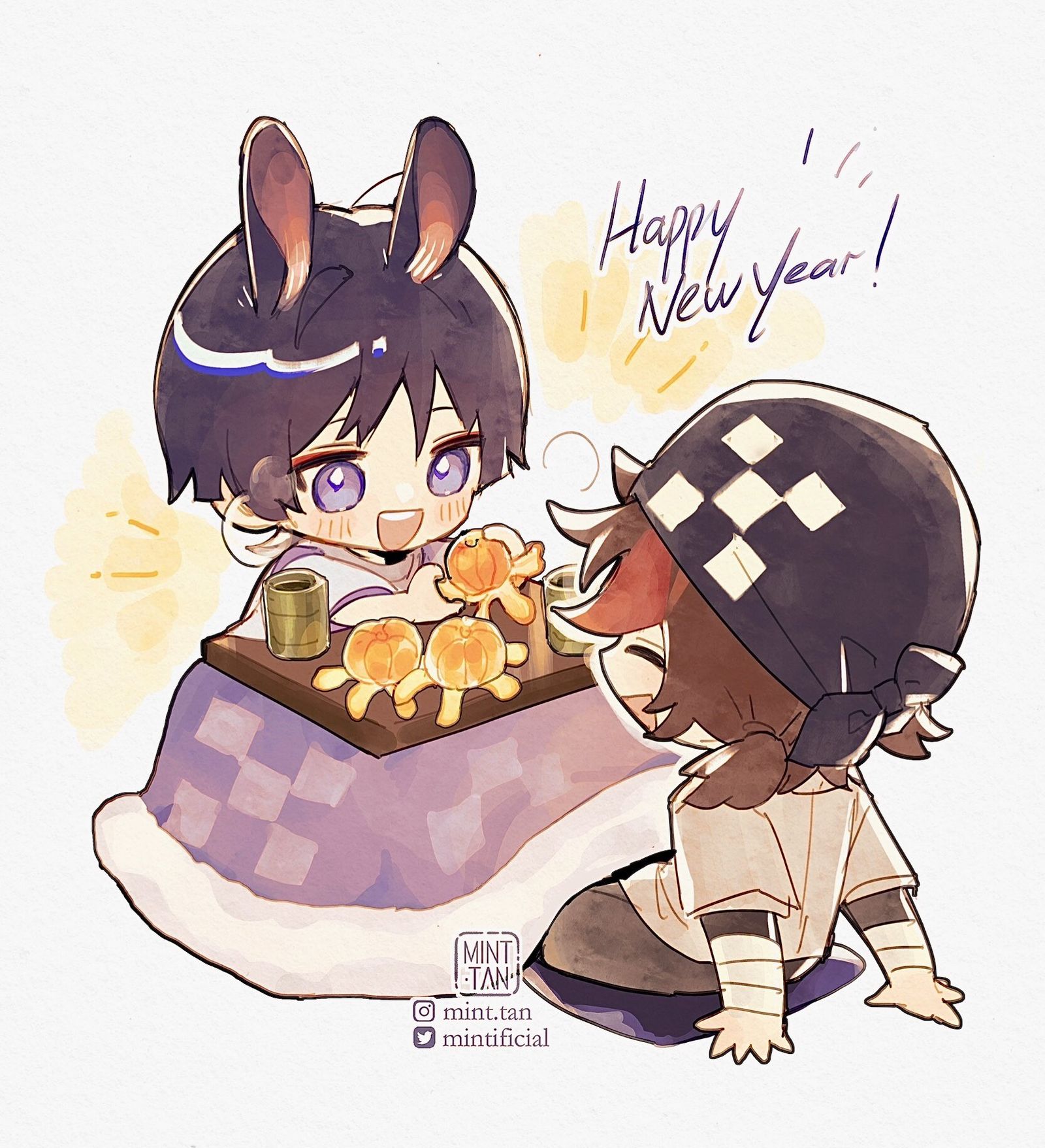 happy new year~ 插画图片壁纸 happy new year~ 插画图片壁纸