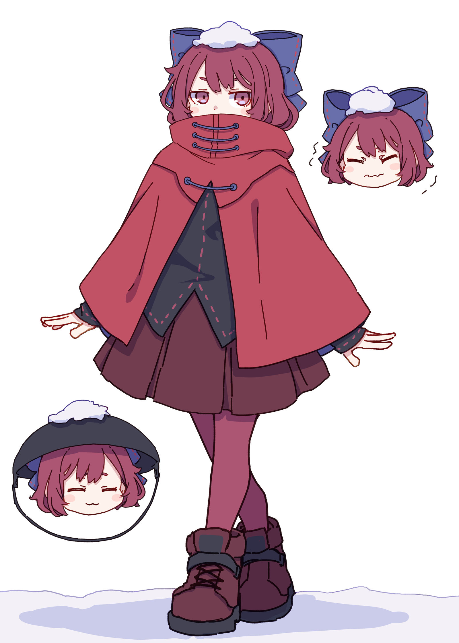 冬天的赤蛮奇插画图片壁纸 冬天的赤蛮奇插画图片壁纸