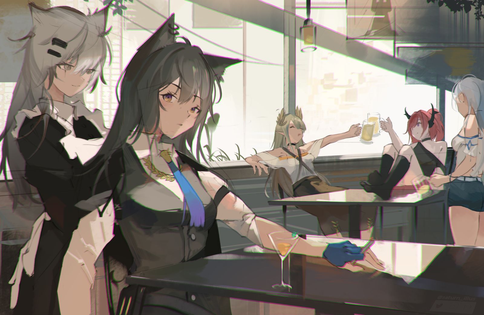 Rhodes Island Party插画图片壁纸 Rhodes Island Party插画图片壁纸