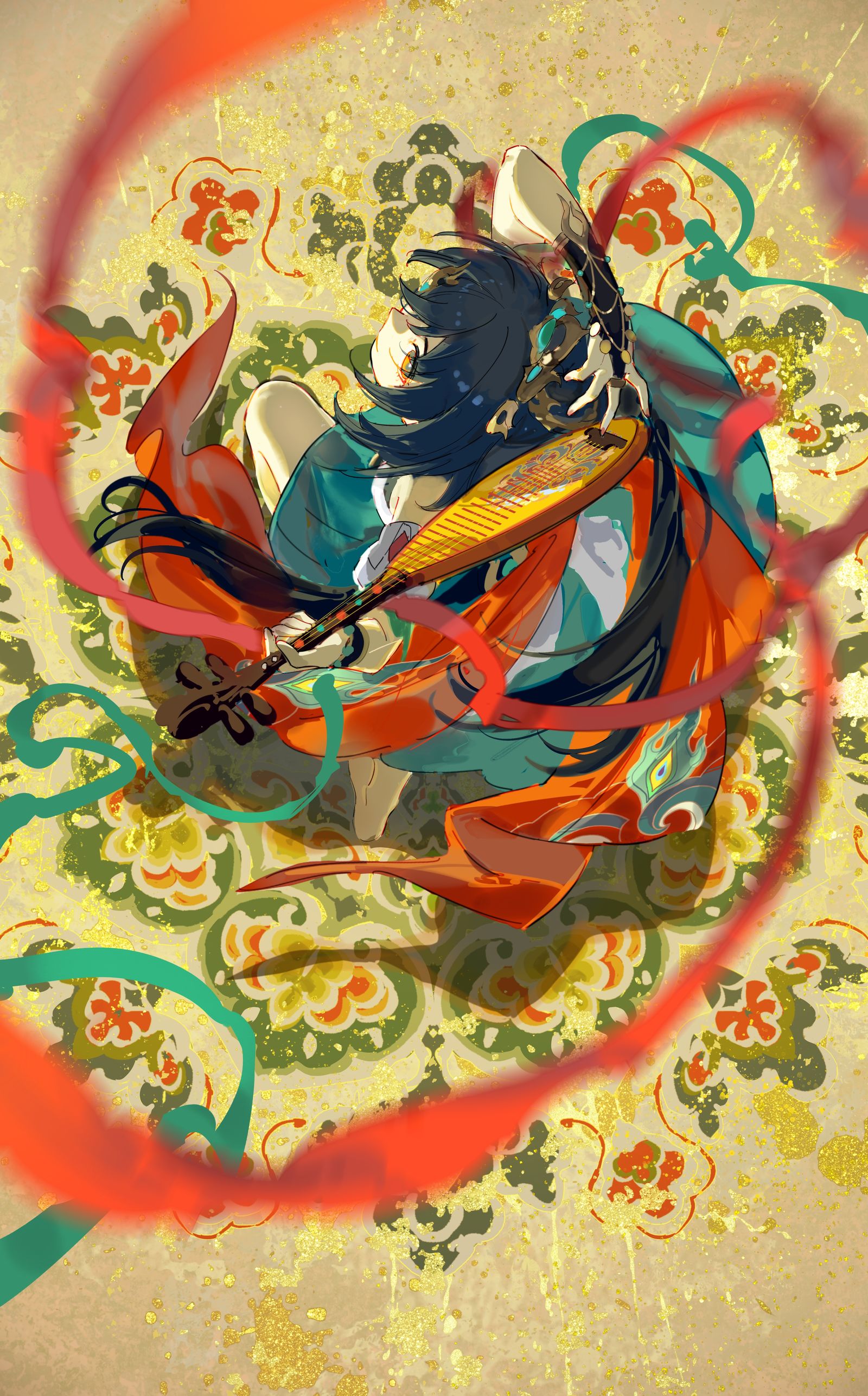 反弹琵琶插画图片壁纸 反弹琵琶插画图片壁纸