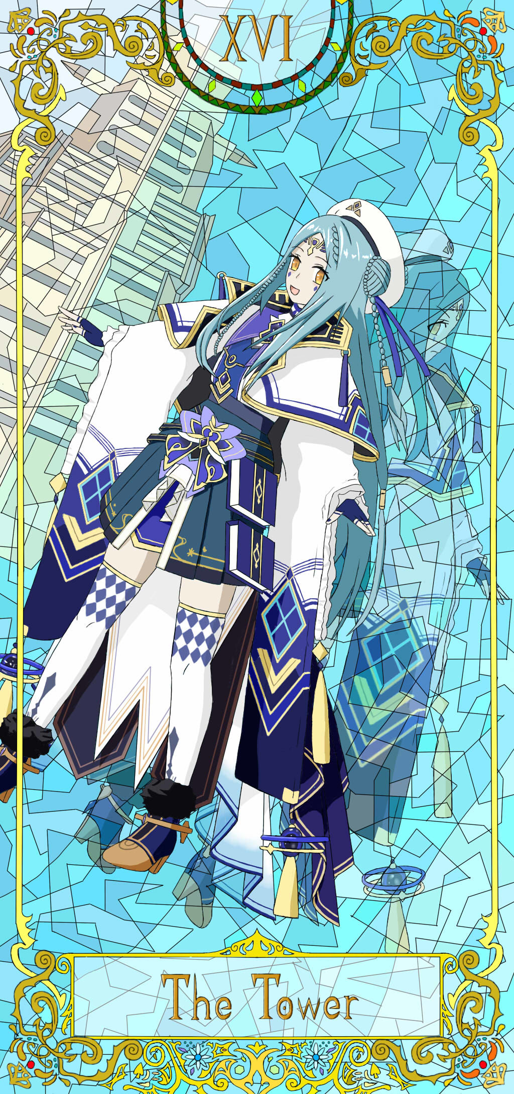 【千年塔罗牌】XVI. The Tower插画图片壁纸 【千年塔罗牌】XVI. The Tower插画图片壁纸