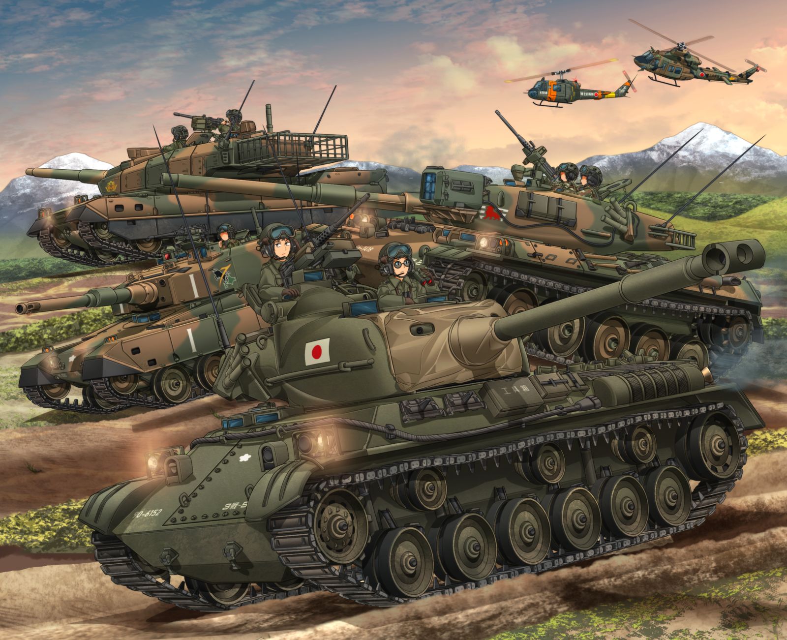 旭日坦克队插画图片壁纸 旭日坦克队插画图片壁纸