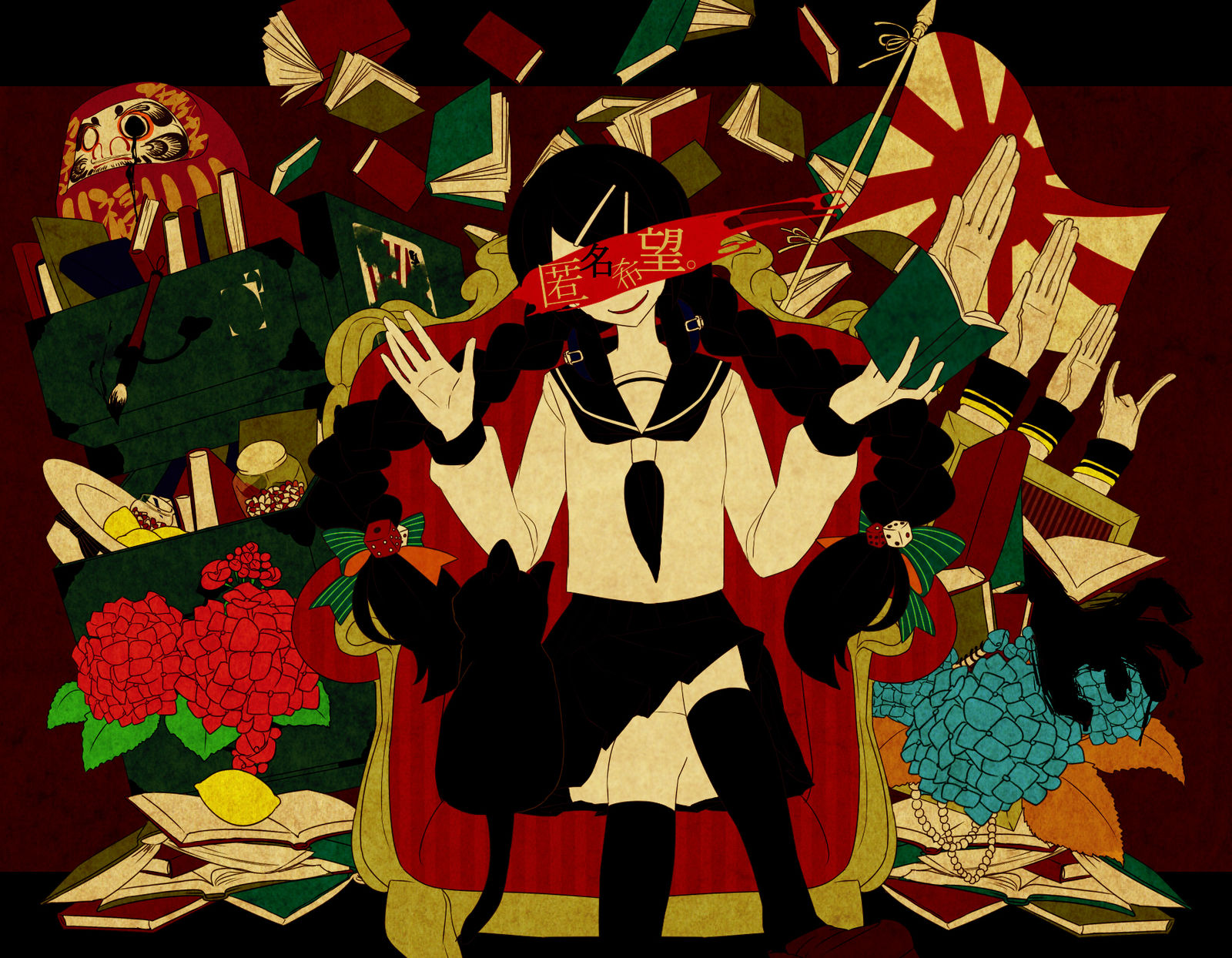 文学少女插画图片壁纸 文学少女插画图片壁纸