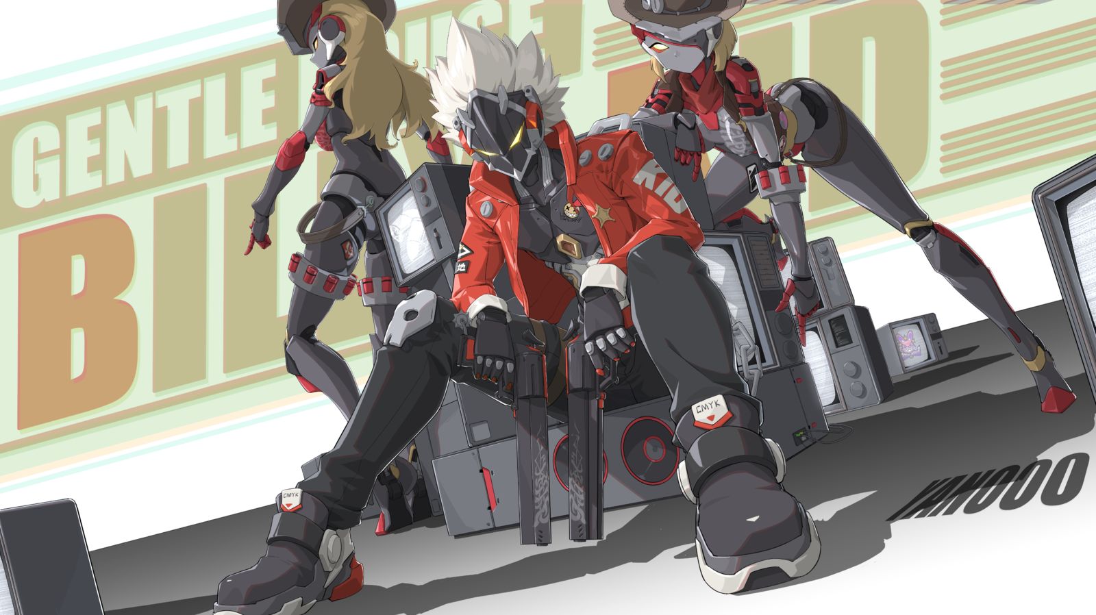 比利与双枪插画图片壁纸 比利与双枪插画图片壁纸