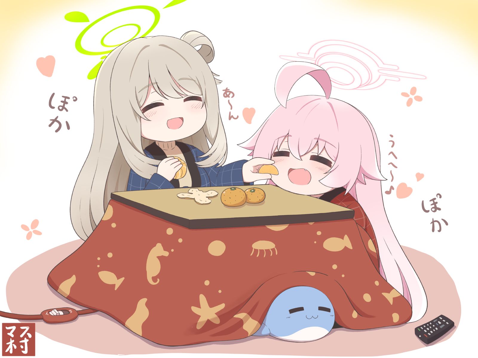 こたつでのんびり插画图片壁纸 こたつでのんびり插画图片壁纸