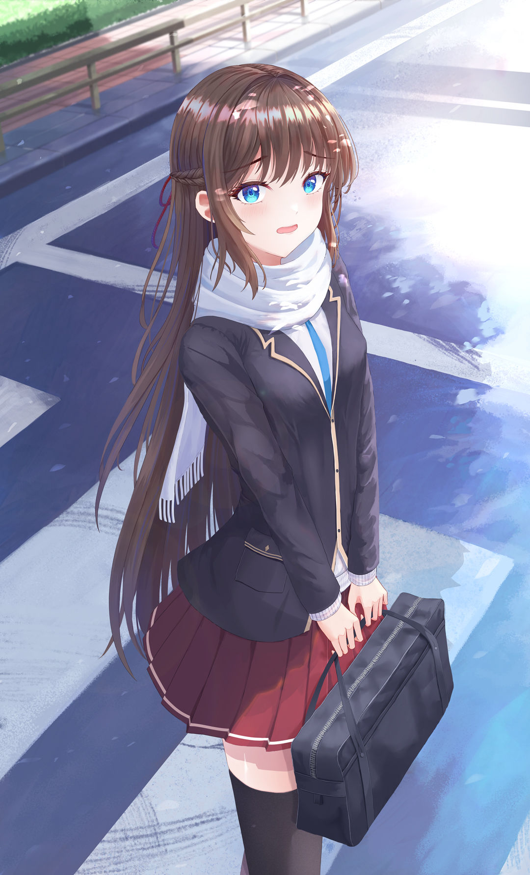 jk上学中插画图片壁纸 jk上学中插画图片壁纸