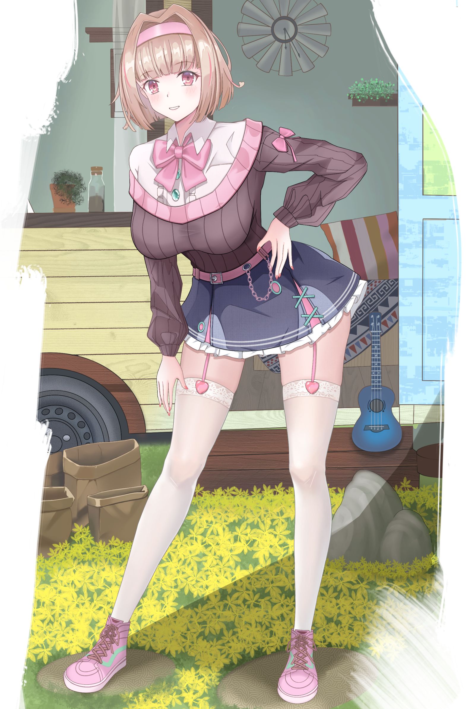 花圃少女插画图片壁纸 花圃少女插画图片壁纸