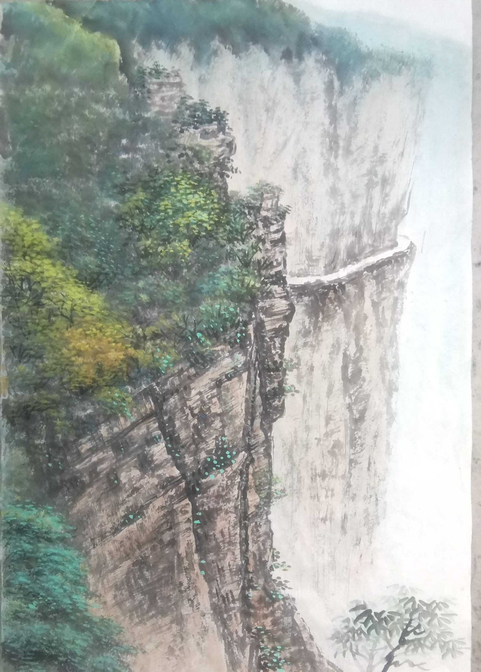 太行挂壁天路插画图片壁纸 太行挂壁天路插画图片壁纸