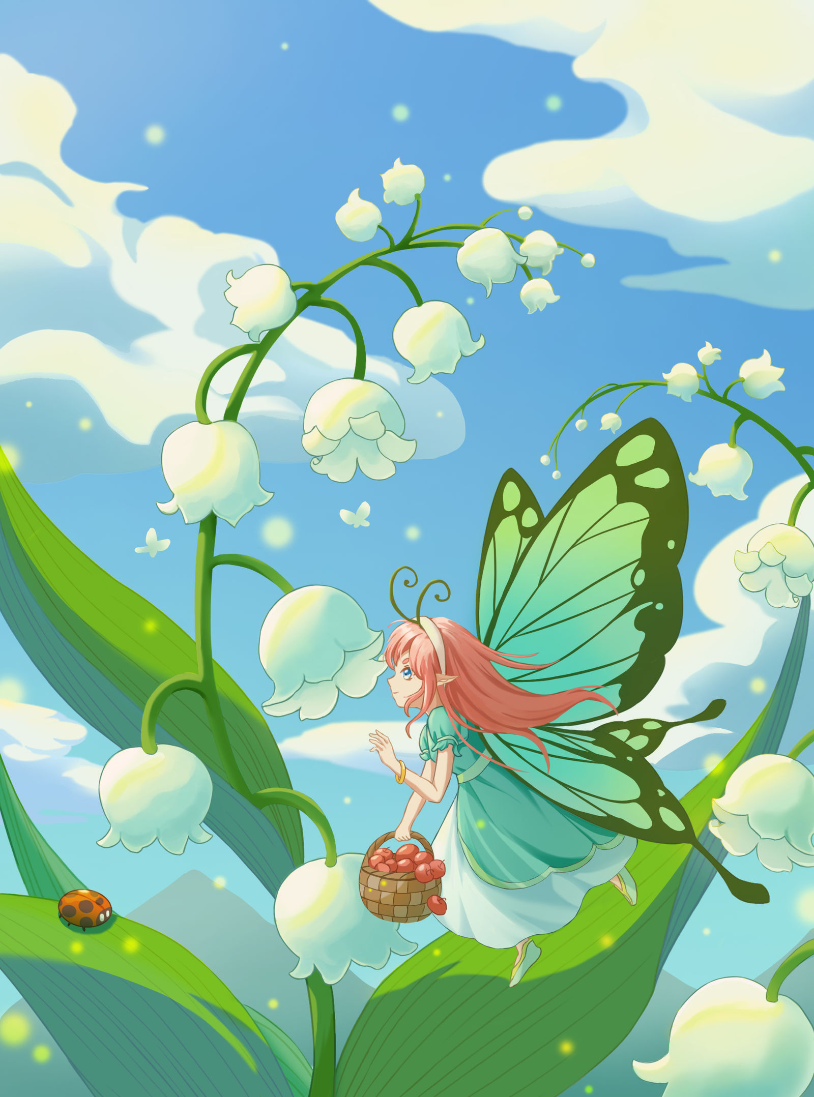 蝴蝶小妖~插画图片壁纸 蝴蝶小妖~插画图片壁纸