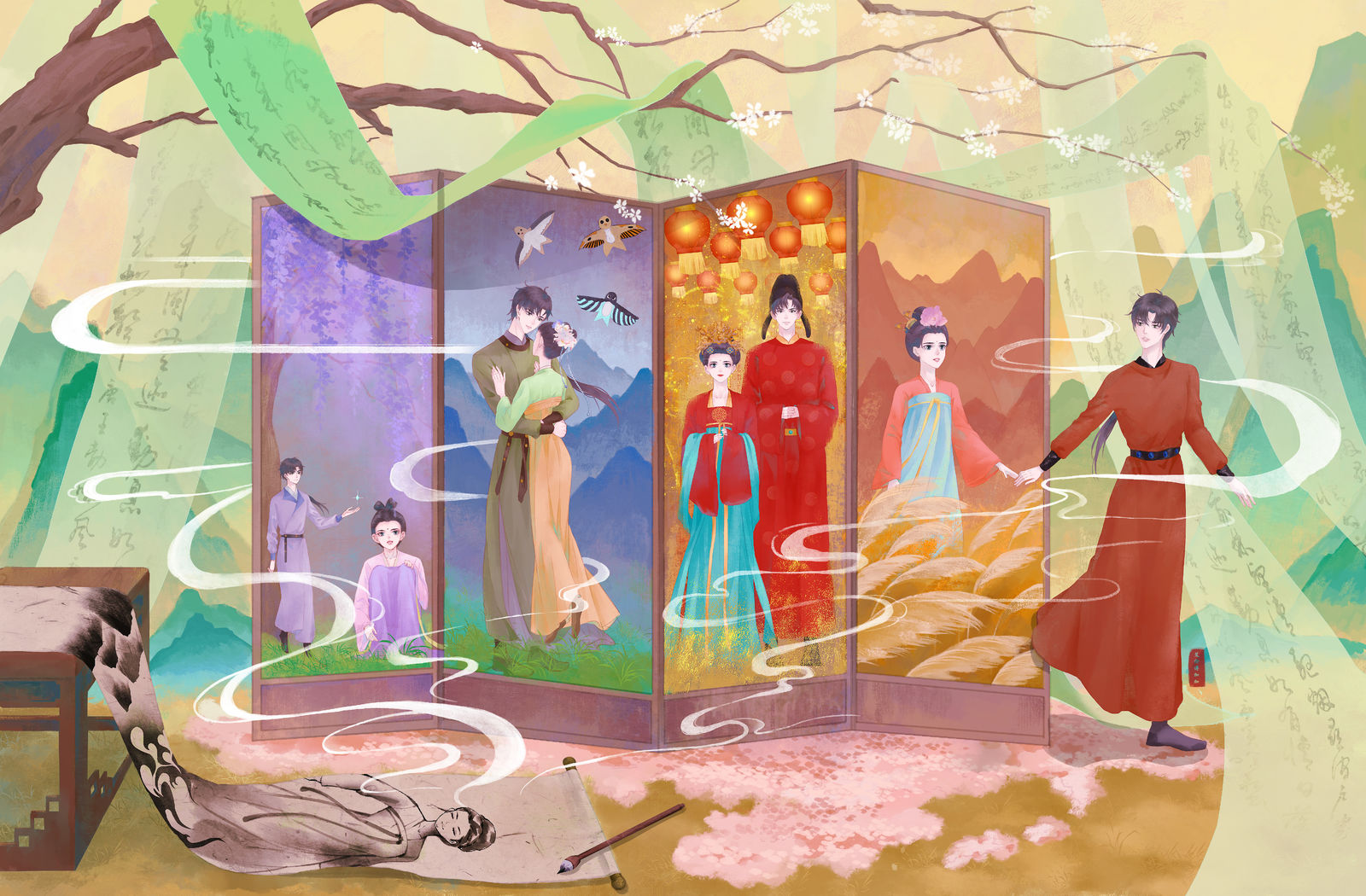 记忆中的黎深的故事插画图片壁纸 记忆中的黎深的故事插画图片壁纸