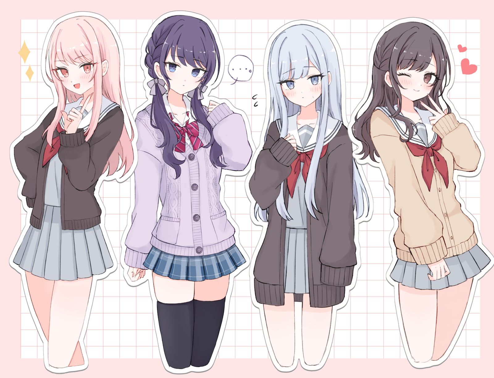 ニーゴ×制服插画图片壁纸 ニーゴ×制服插画图片壁纸