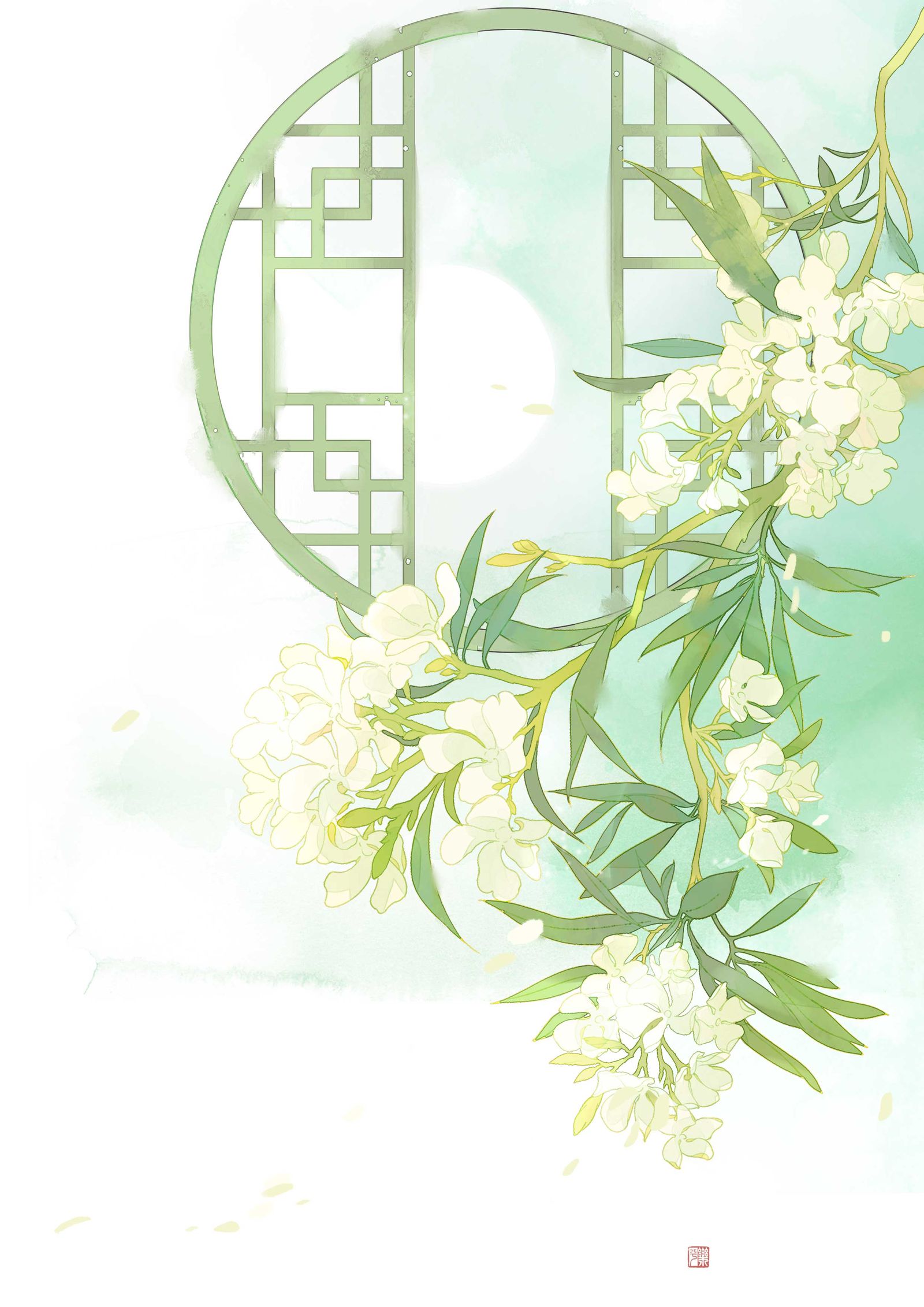 夹竹桃插画图片壁纸 夹竹桃插画图片壁纸