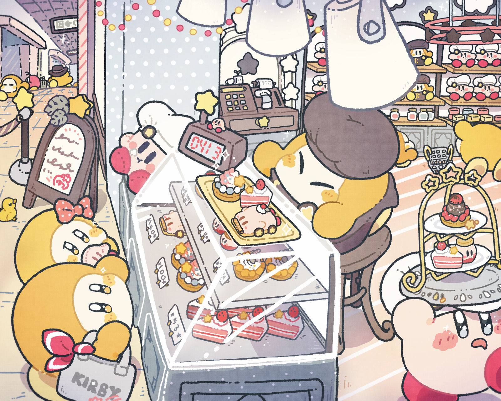 カービィカフェプチ插画图片壁纸 カービィカフェプチ插画图片壁纸