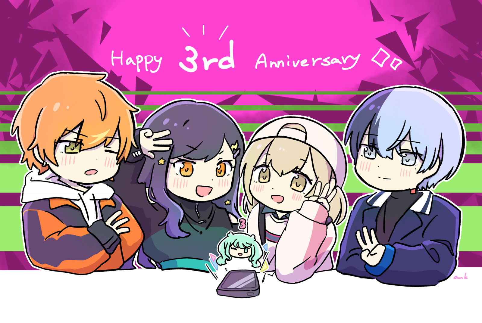 プロセカ3周年插画图片壁纸 プロセカ3周年插画图片壁纸