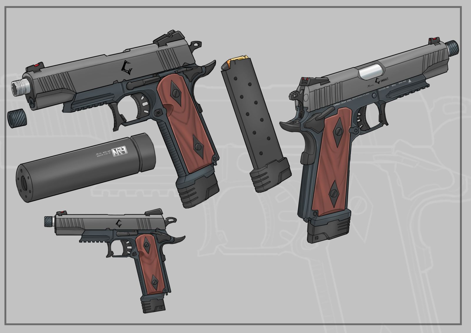 Fione's personal handgun插画图片壁纸 Fione's personal handgun插画图片壁纸