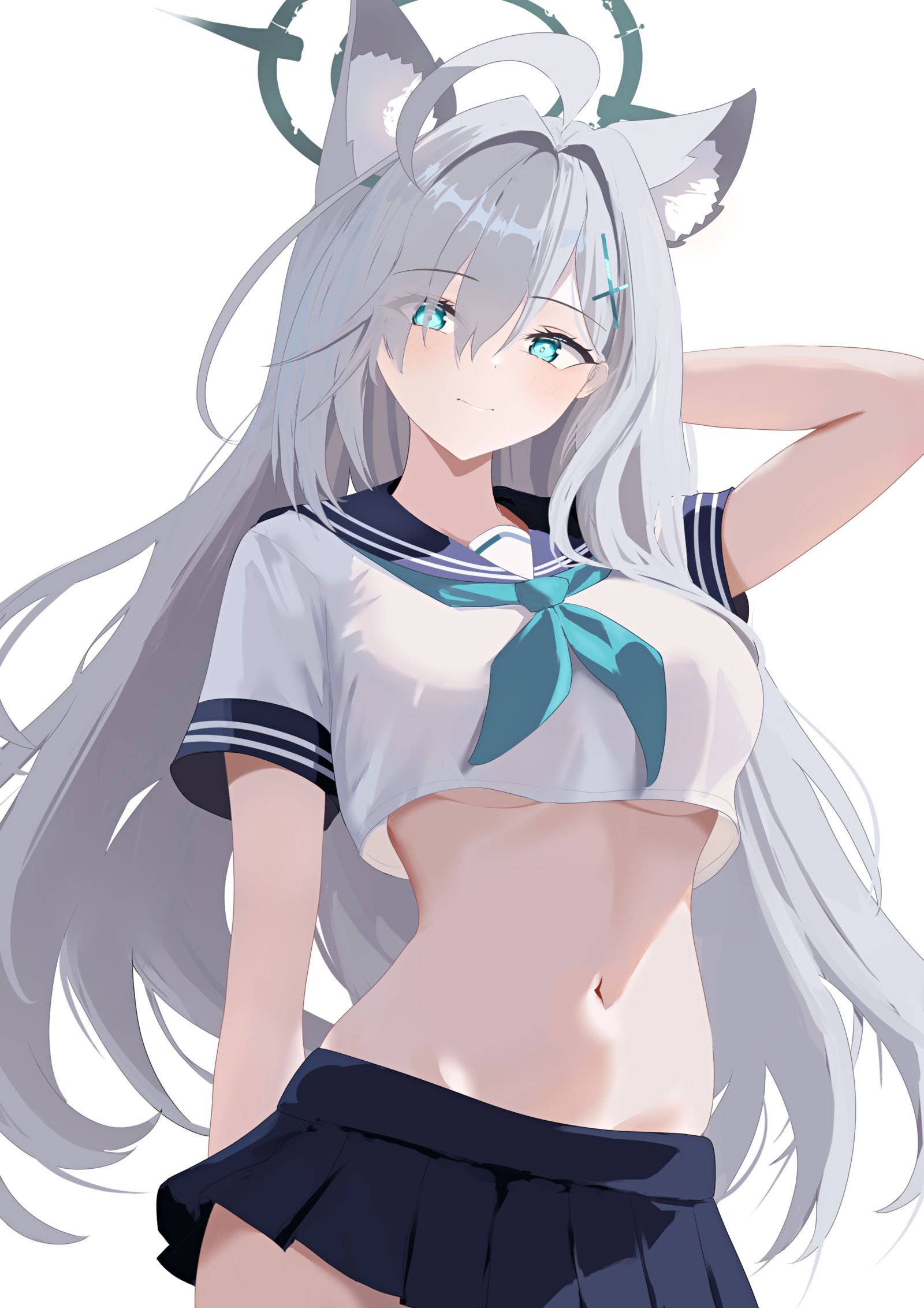 へそ出しセーラークロコ插画图片壁纸 へそ出しセーラークロコ插画图片壁纸