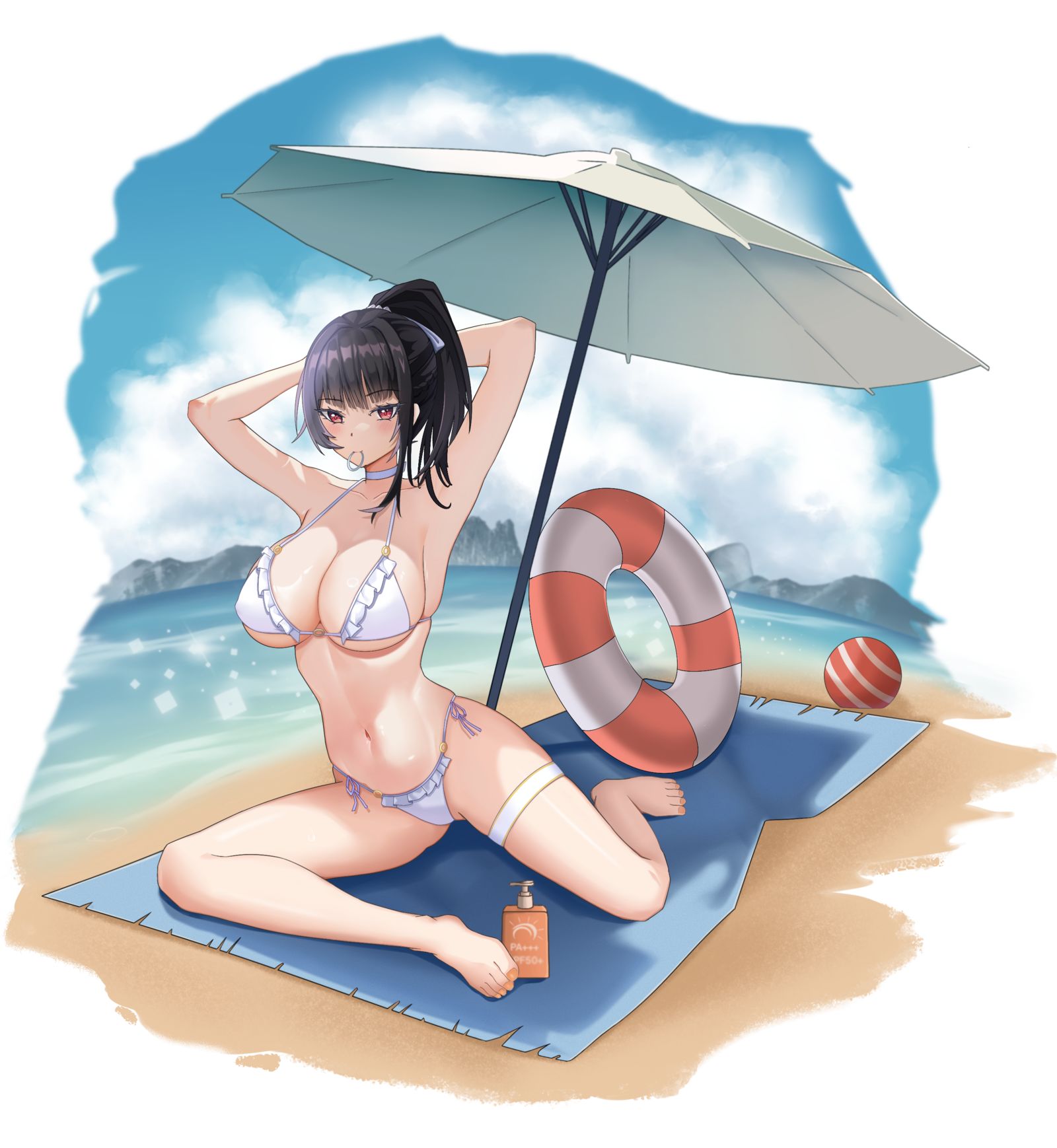 泳装少女插画图片壁纸 泳装少女插画图片壁纸