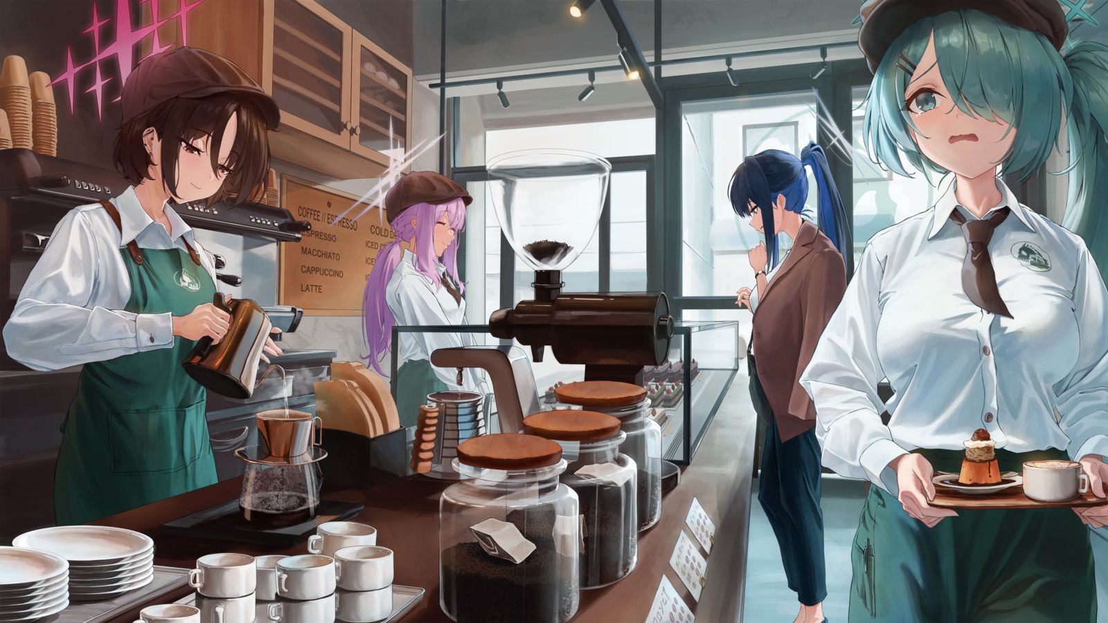 アリウススクワッドのカフェ插画图片壁纸 アリウススクワッドのカフェ插画图片壁纸