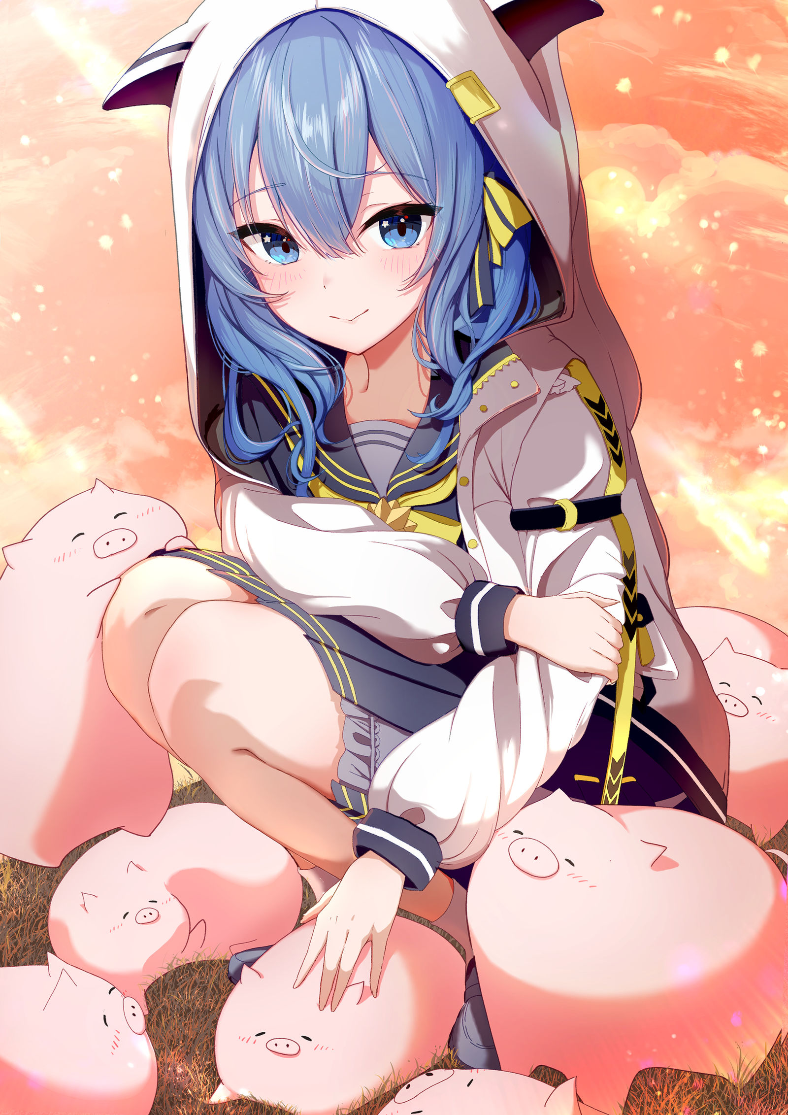 ぶたさんに好かれてしまうすいちゃん插画图片壁纸 ぶたさんに好かれてしまうすいちゃん插画图片壁纸