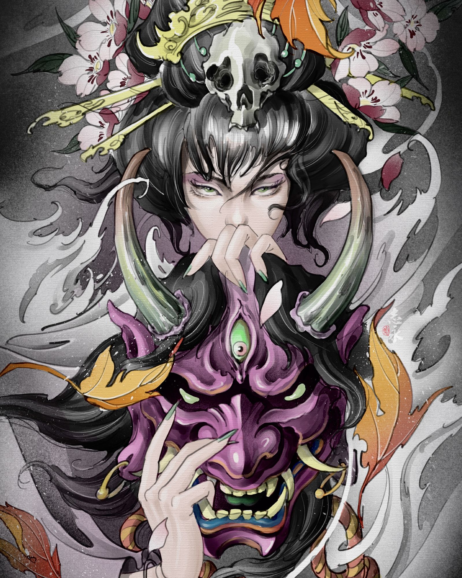 紫般若插画图片壁纸 紫般若插画图片壁纸