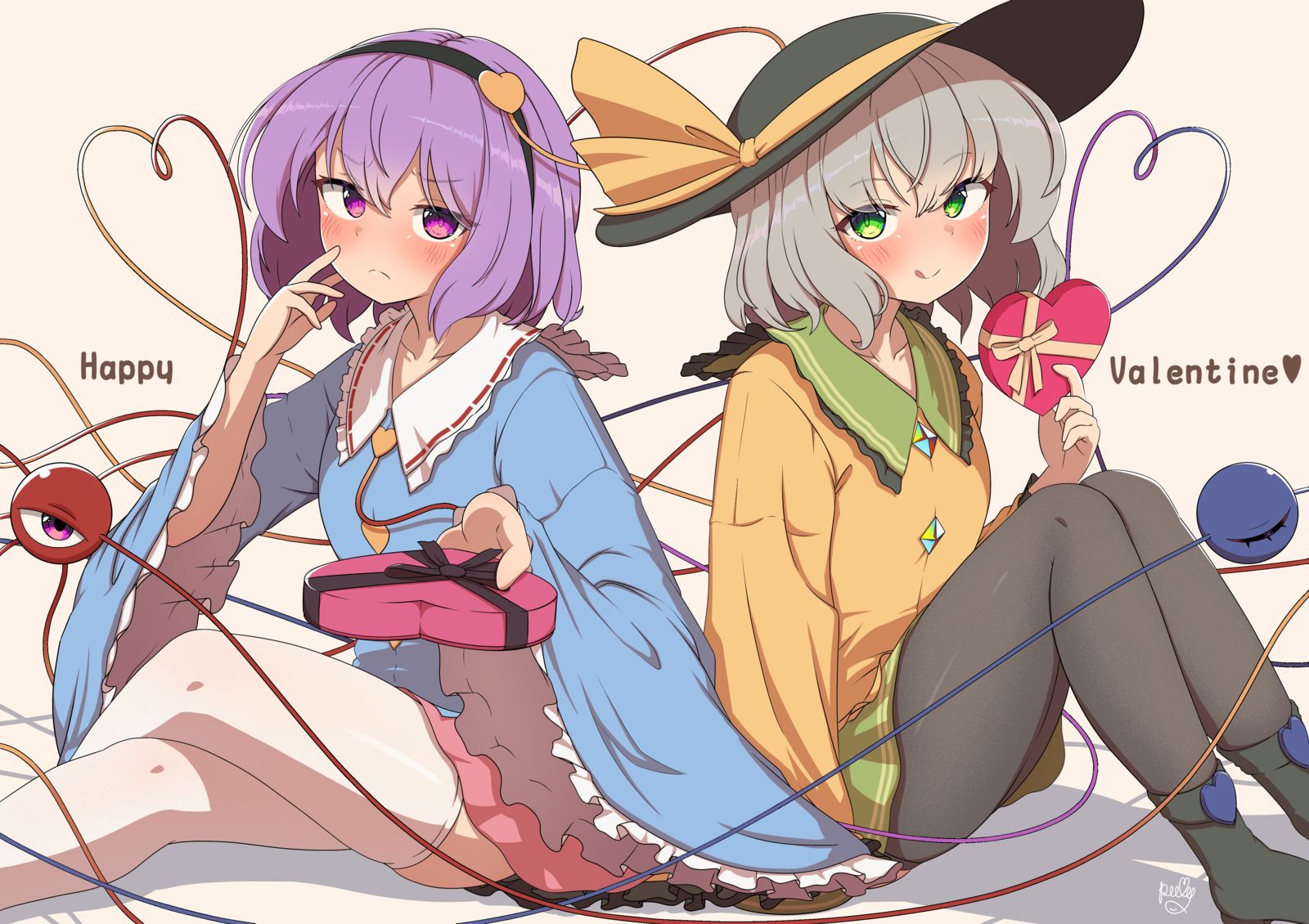 どっちのチョコがほしい…?插画图片壁纸 どっちのチョコがほしい…?插画图片壁纸