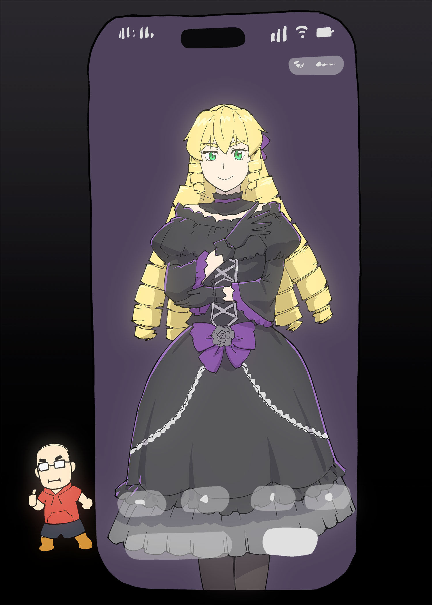 スマホの妖精おじさん插画图片壁纸 スマホの妖精おじさん插画图片壁纸