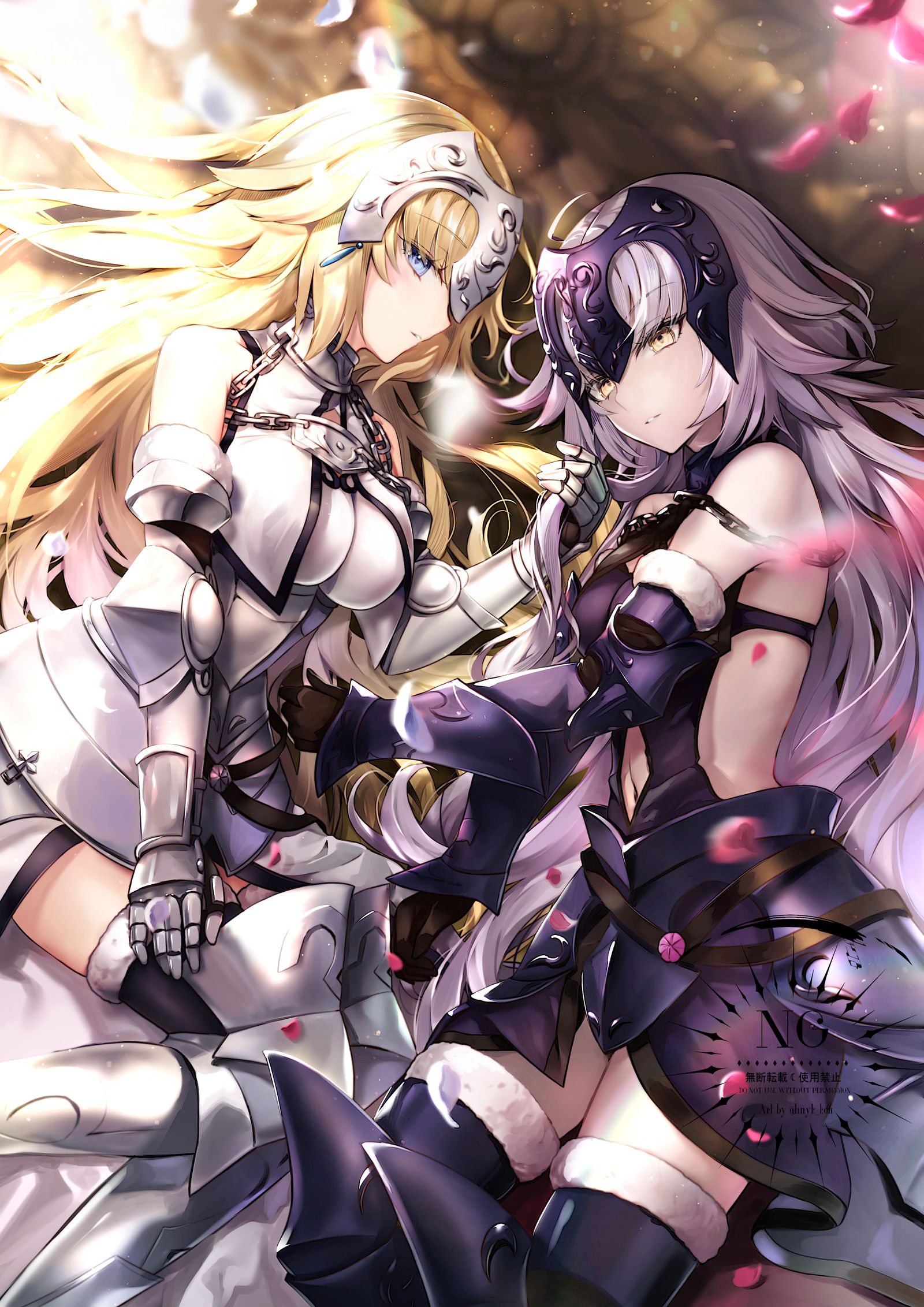 ジャンヌとジャンヌオルタ插画图片壁纸 ジャンヌとジャンヌオルタ插画图片壁纸