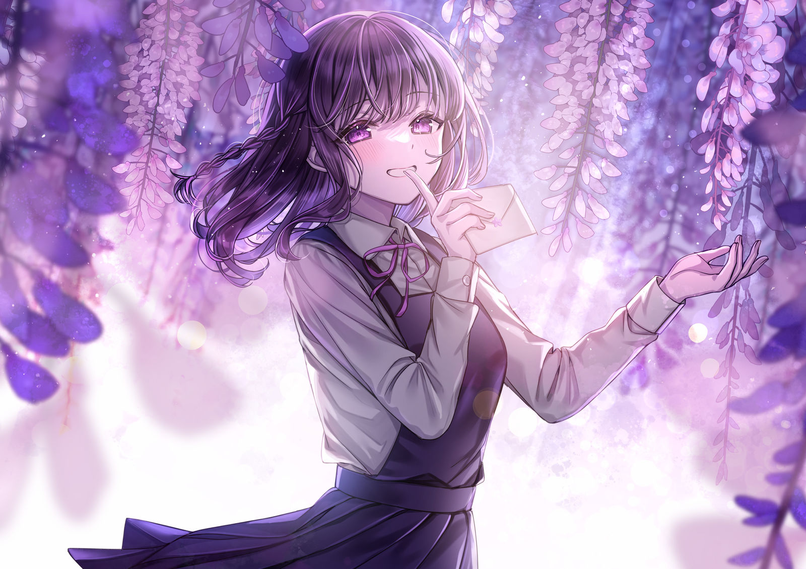 春の内緒話插画图片壁纸 春の内緒話插画图片壁纸