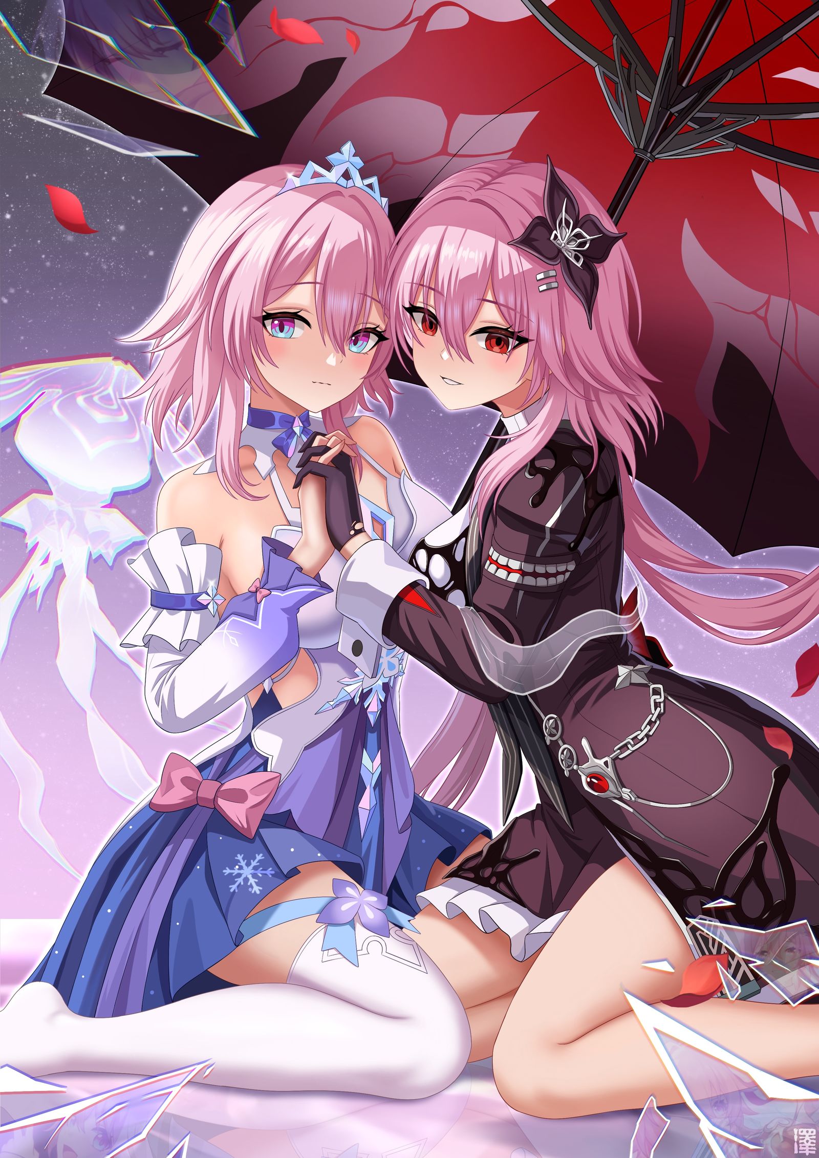 长夜月&三月七插画图片壁纸 长夜月&三月七插画图片壁纸