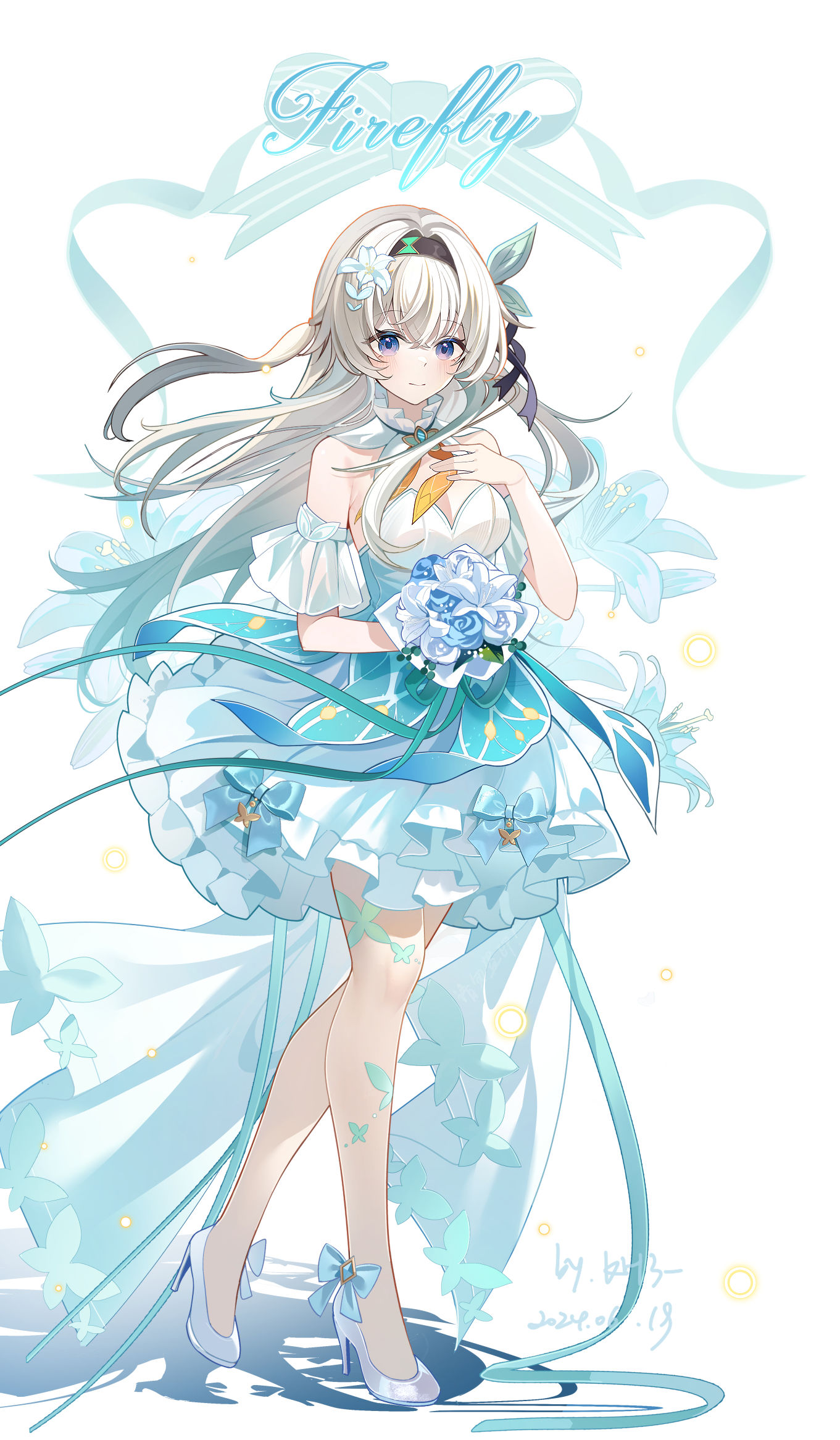 崩铁花嫁系列——流萤插画图片壁纸 崩铁花嫁系列——流萤插画图片壁纸