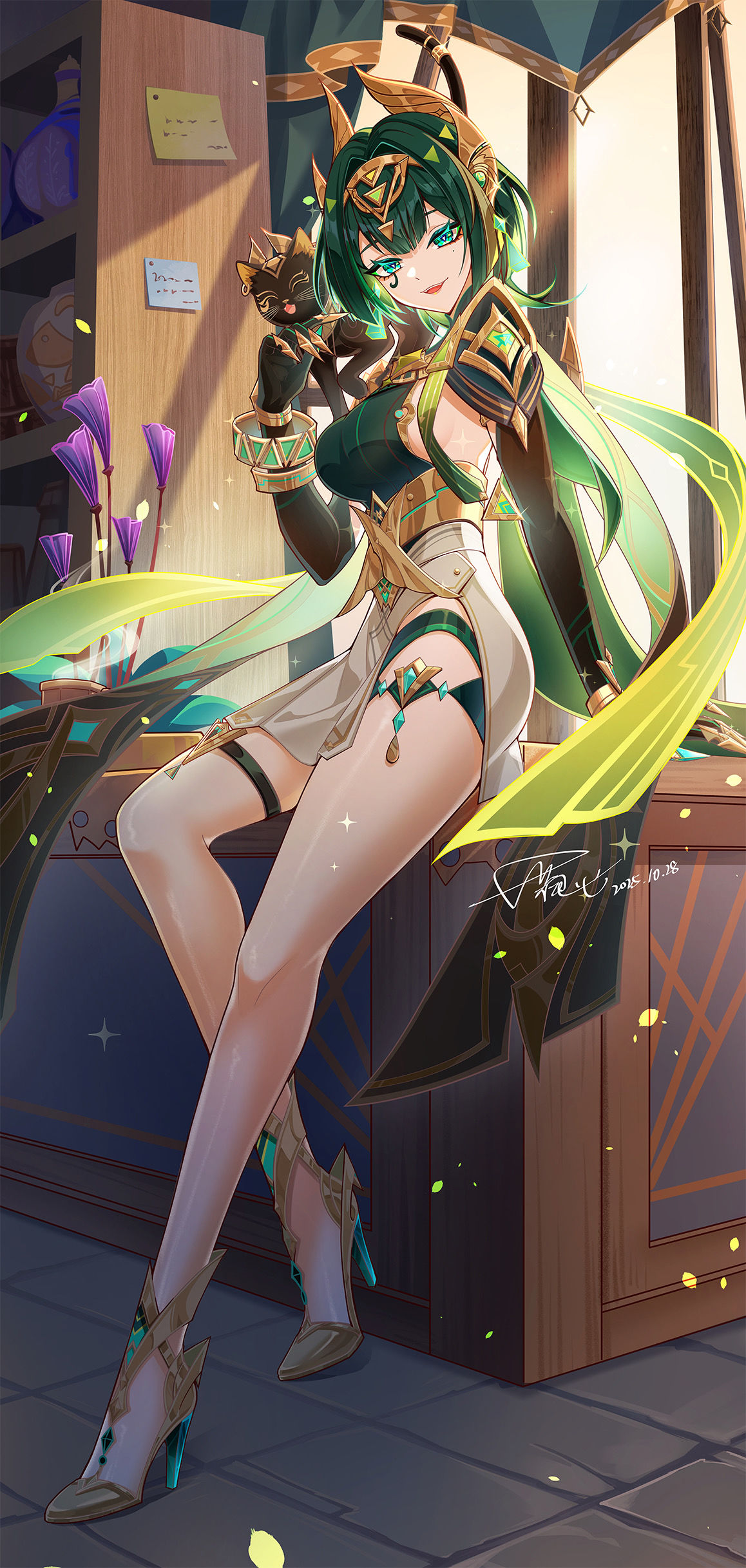 牖中窥日插画图片壁纸 牖中窥日插画图片壁纸