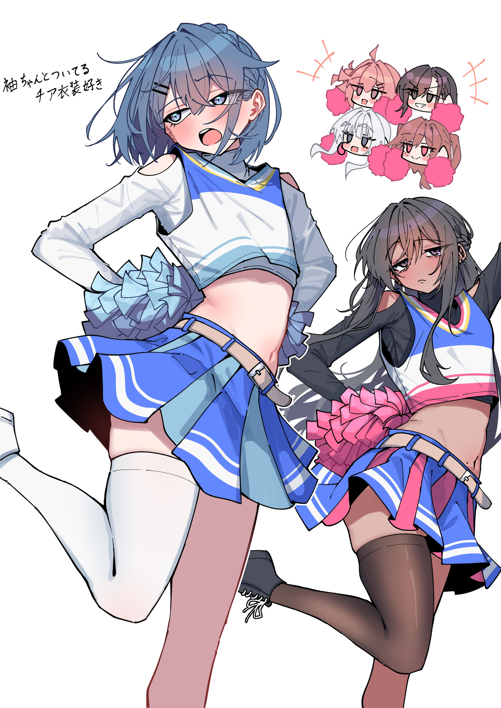 ジト目チアガールズ插画图片壁纸 ジト目チアガールズ插画图片壁纸