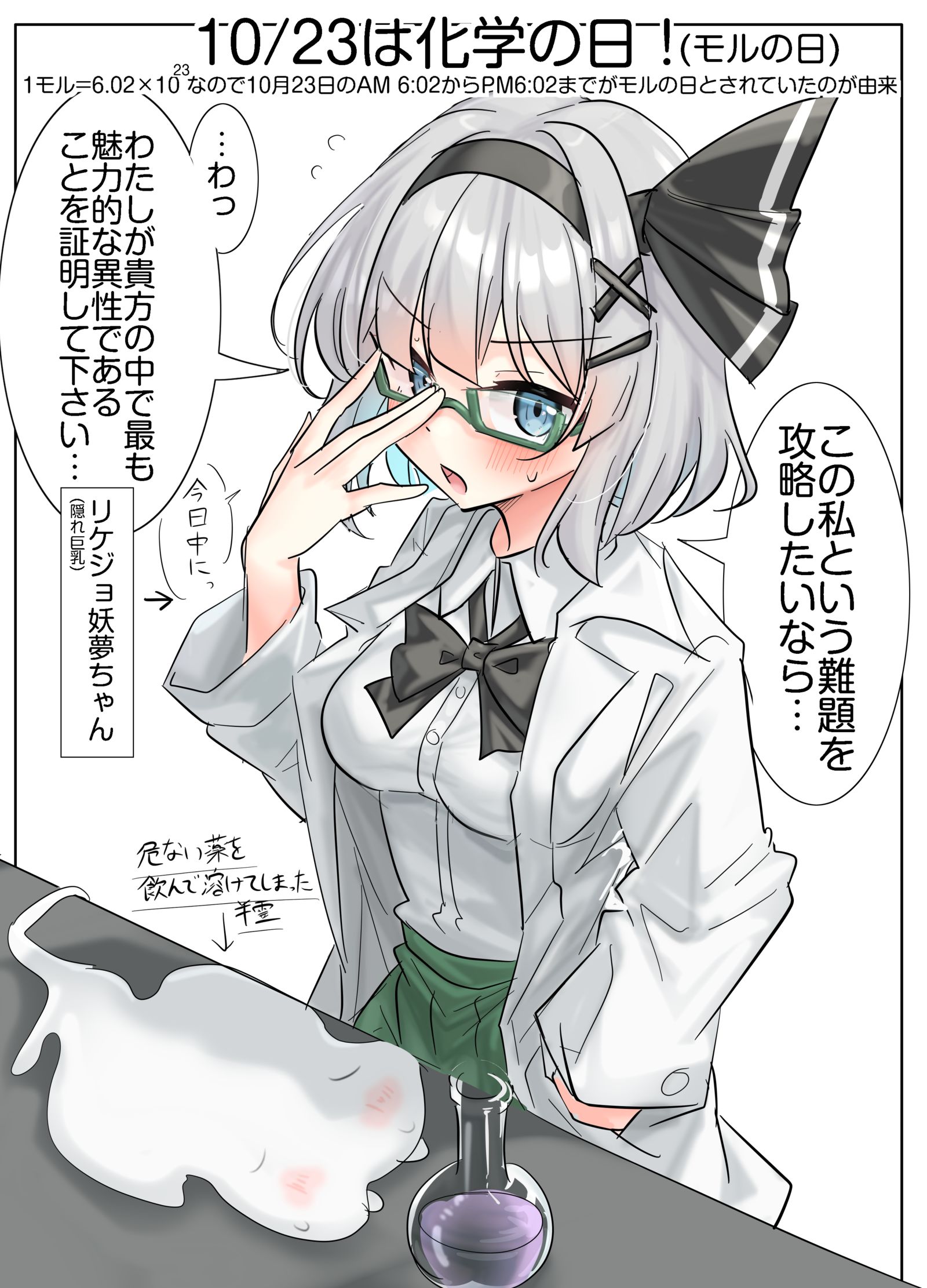 10/23は化学の日!(モルの日)插画图片壁纸 10/23は化学の日!(モルの日)插画图片壁纸