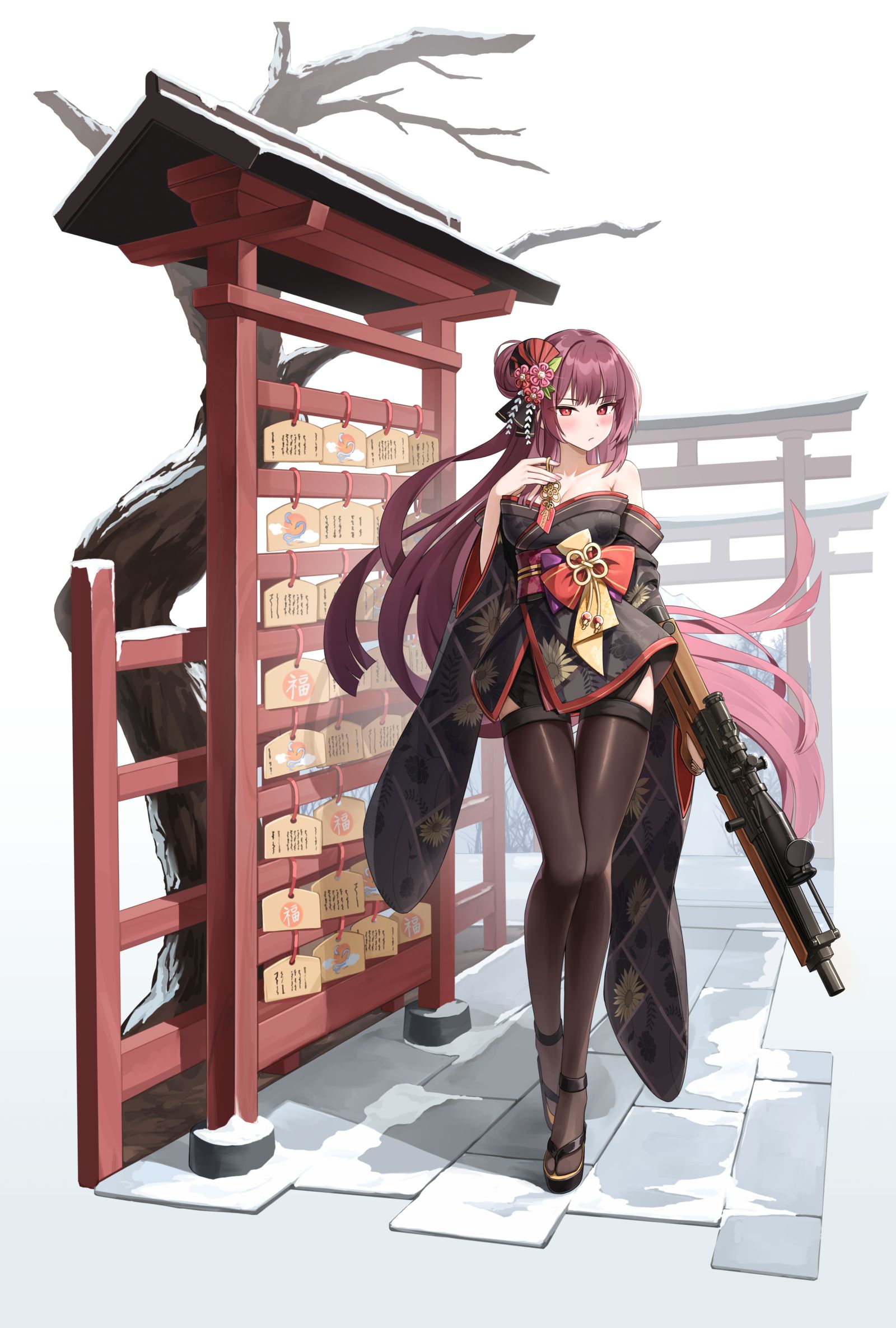 マキアート(WA2000)ちゃんの初詣插画图片壁纸 マキアート(WA2000)ちゃんの初詣插画图片壁纸