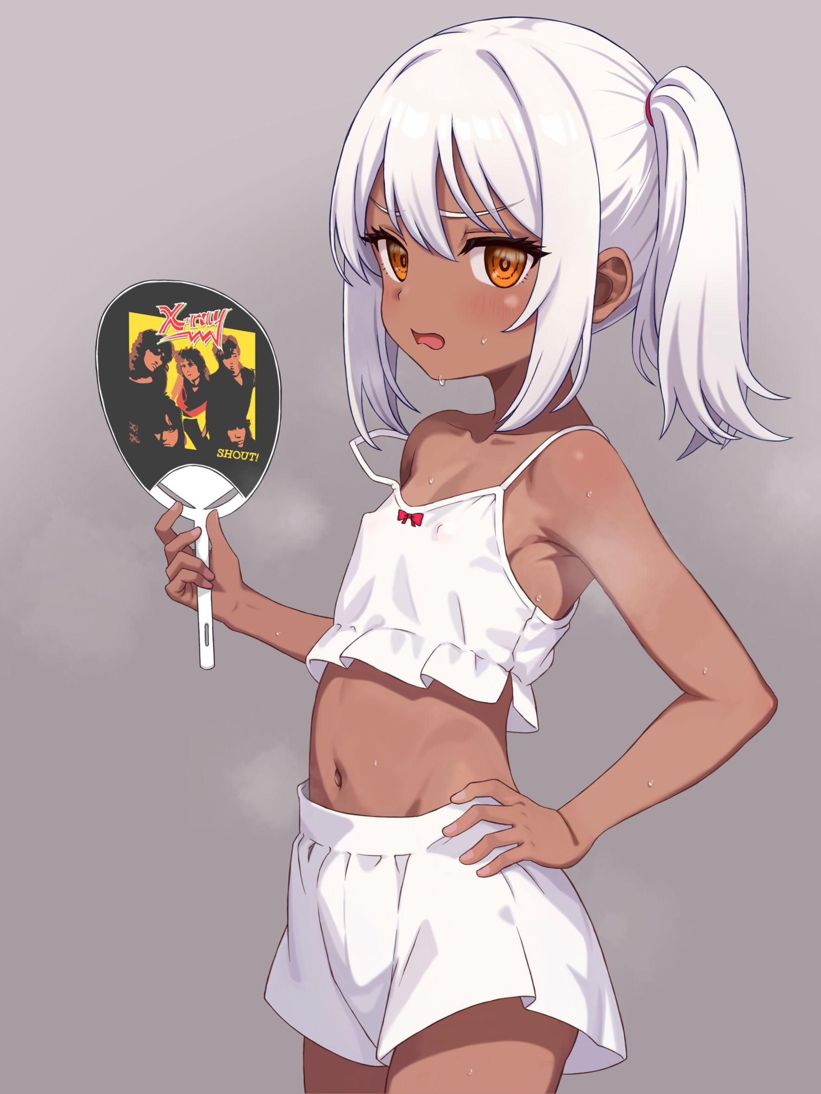 色黒×汗だく×メスガキ插画图片壁纸 色黒×汗だく×メスガキ插画图片壁纸