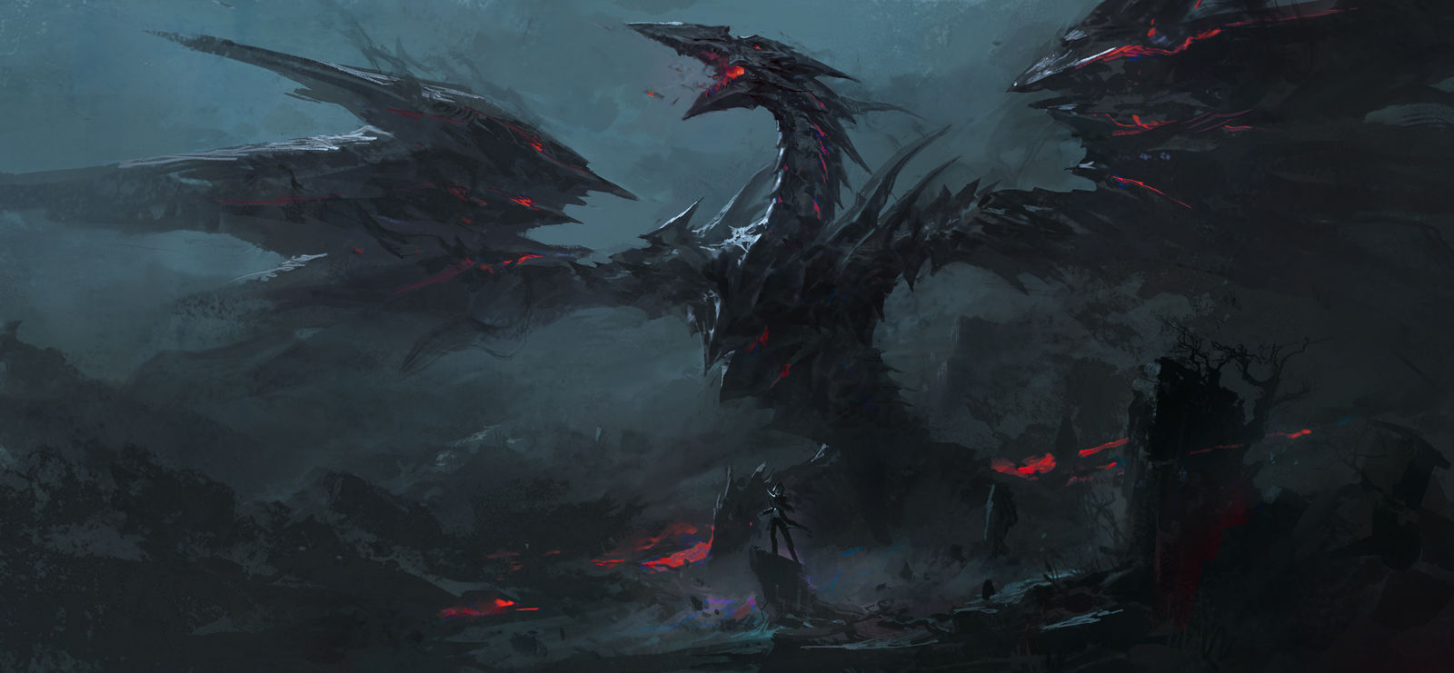 【板绘】游戏王·“真红眼黑龙”【厚涂】插画图片壁纸 【板绘】游戏王·“真红眼黑龙”【厚涂】插画图片壁纸