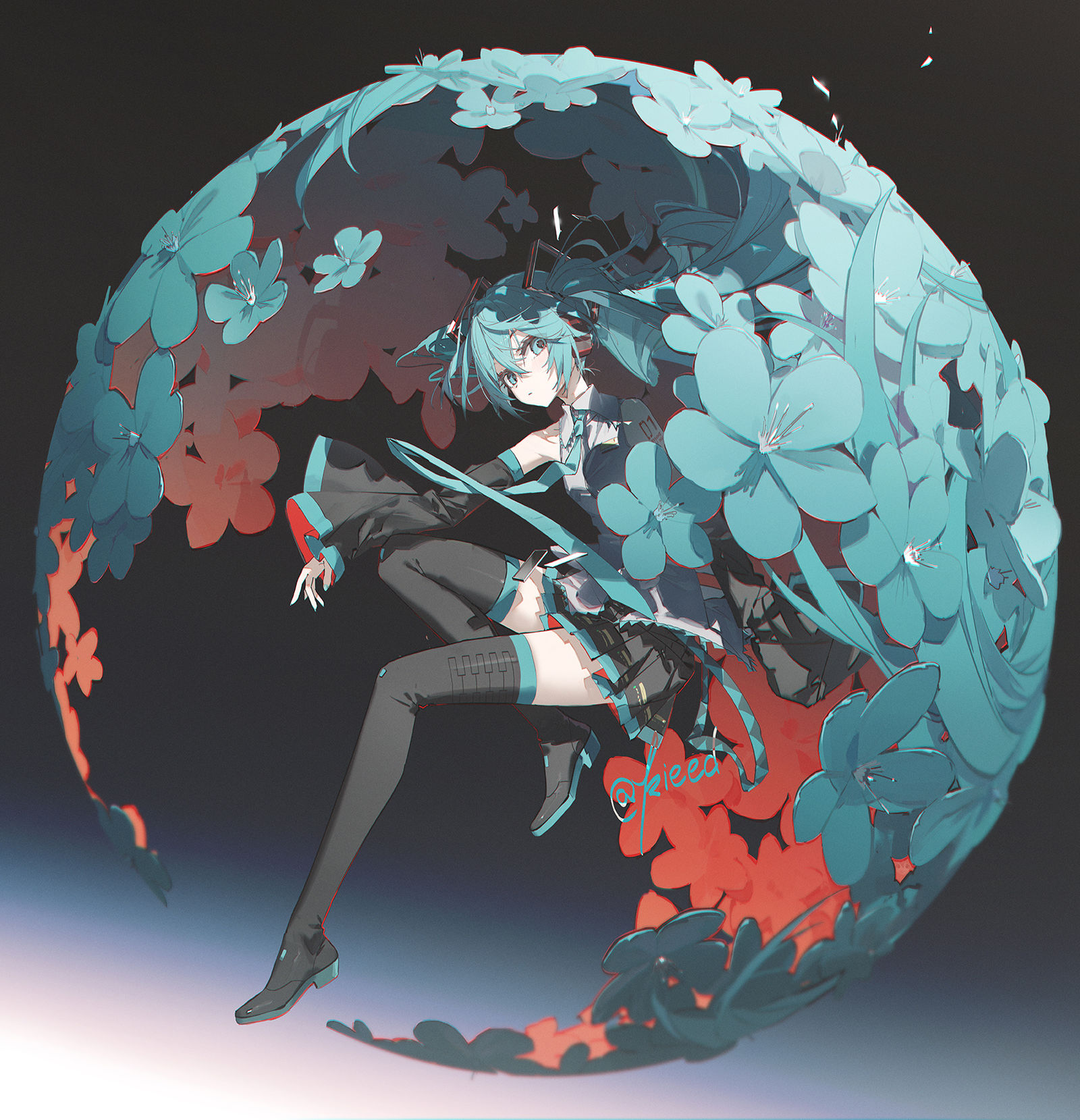 蓝月亮Miku(插画图片壁纸 蓝月亮Miku(插画图片壁纸