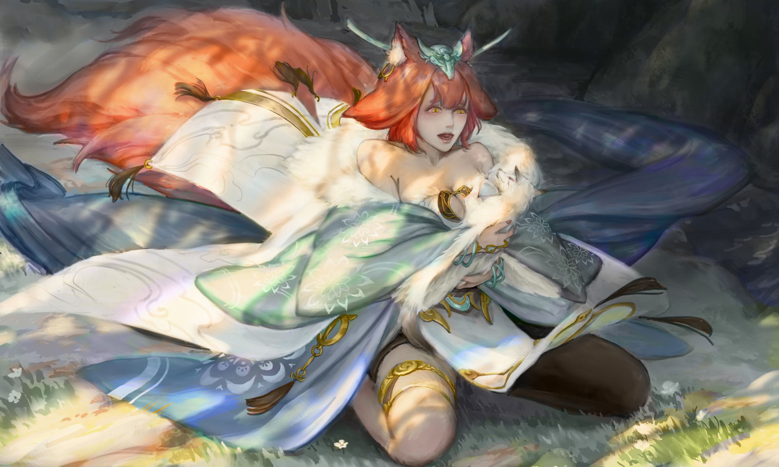 笔绘西行 玉面狐狸插画图片壁纸 笔绘西行 玉面狐狸插画图片壁纸