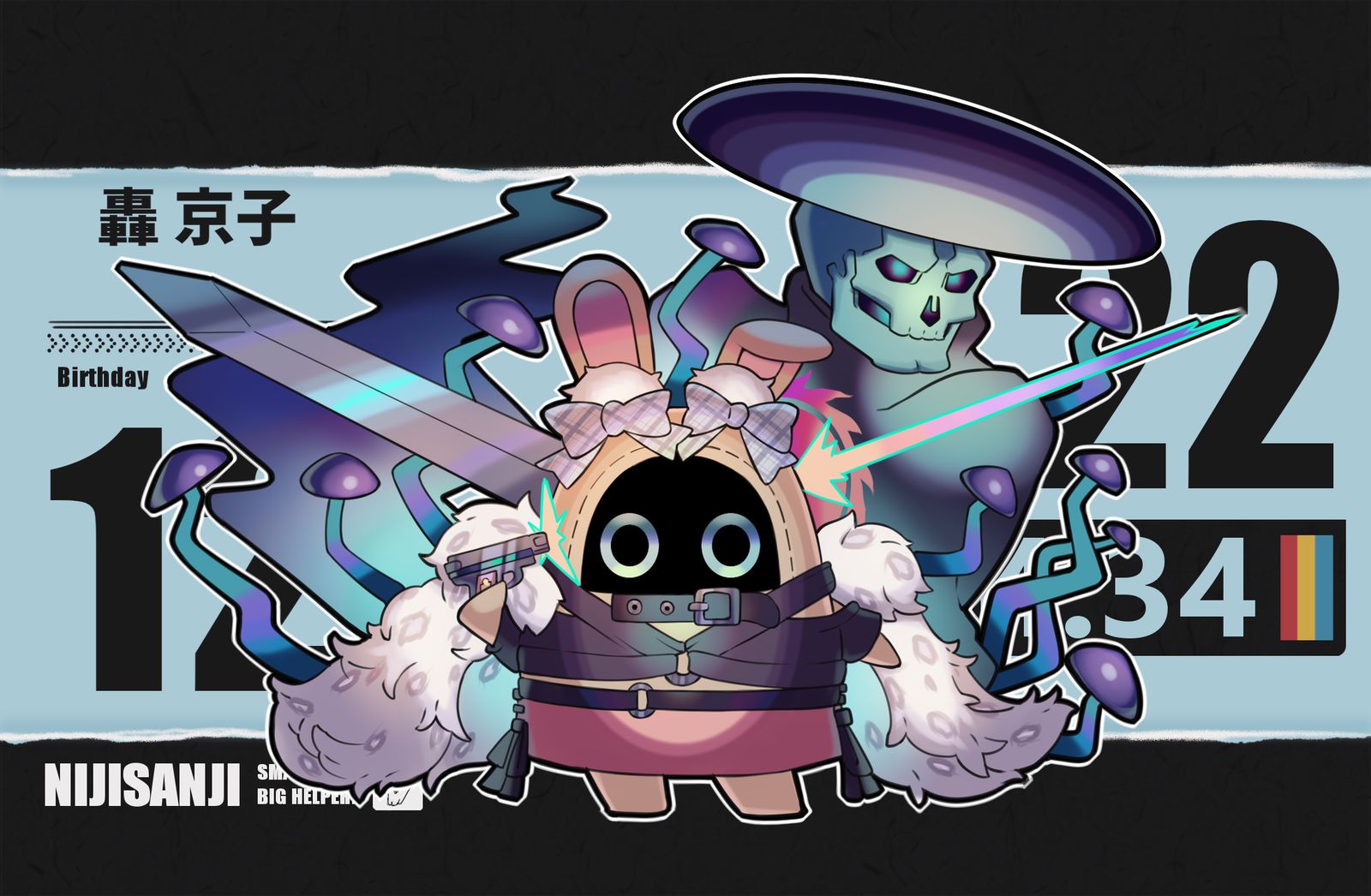 にじさんじモチーフのボンプ3插画图片壁纸 にじさんじモチーフのボンプ3插画图片壁纸