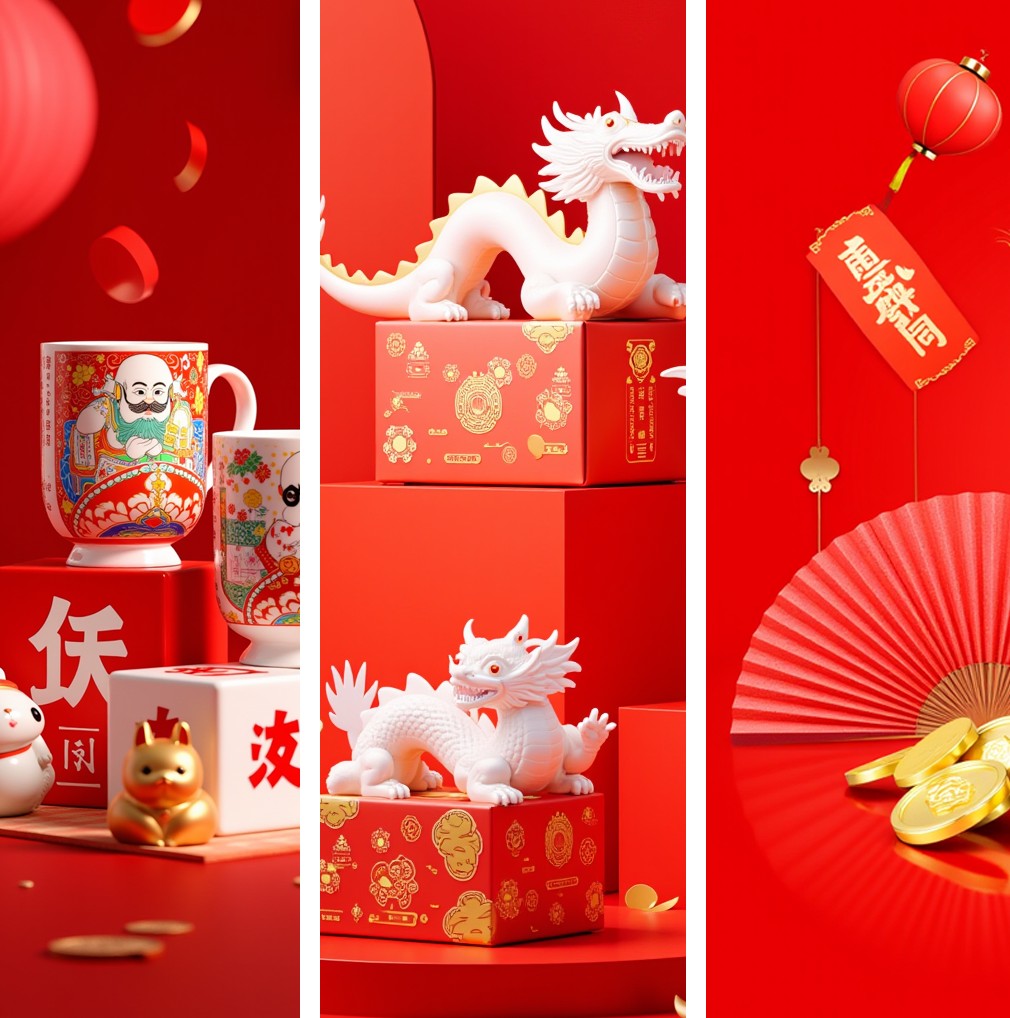 春节年货背景素材