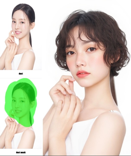 一键换脸+换头