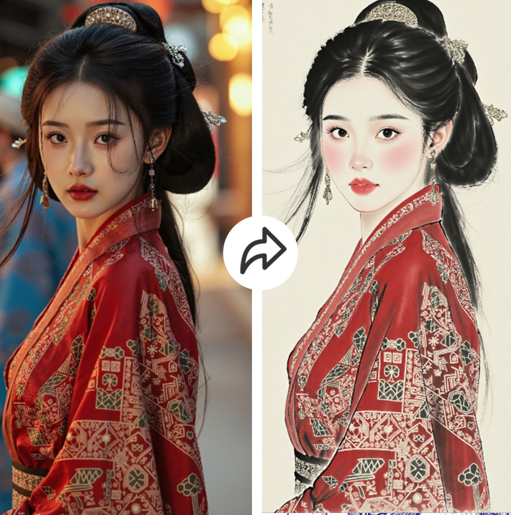 水墨风格（可多人）