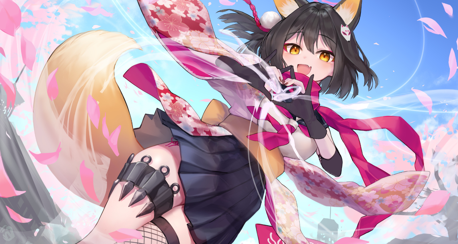 虎牙女孩美图：嗷呜！看什么看！再看把你吃掉！