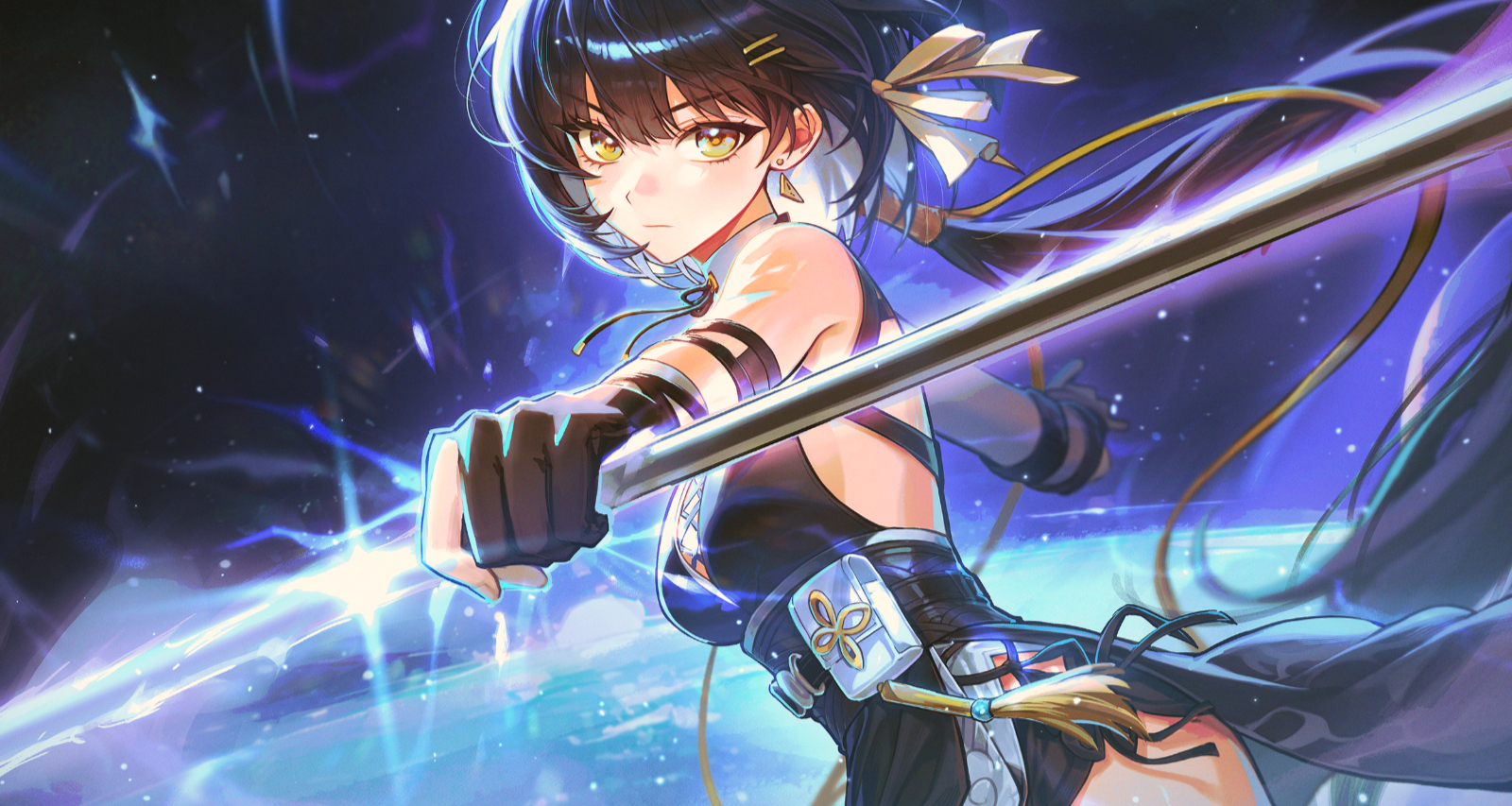 鸣潮女漂泊者美图：你有这么美丽性感的主角进入无音区……