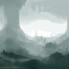 雾之洞窟插画图片壁纸