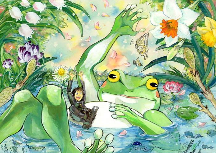 青蛙插画图片壁纸